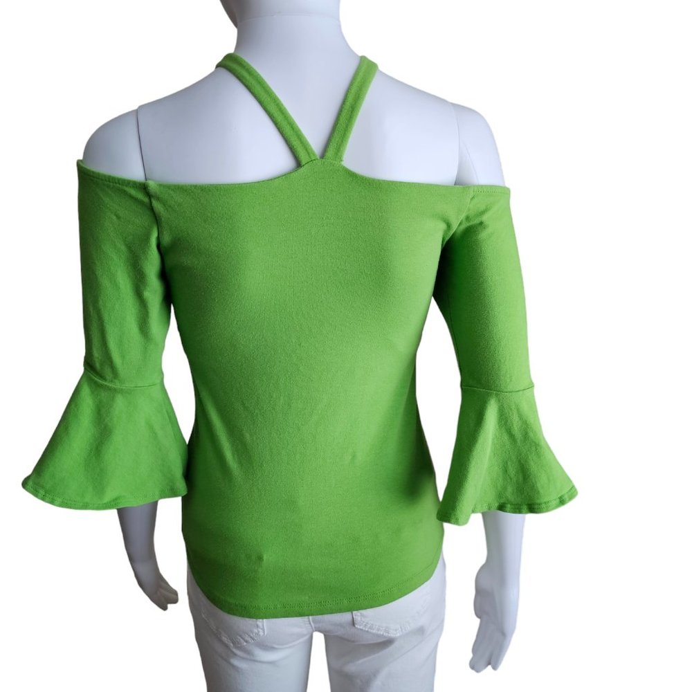 BOSTON PROPER SS Halter CS Ruffle Sleeve Size: X-Small - Picture 3 of 7